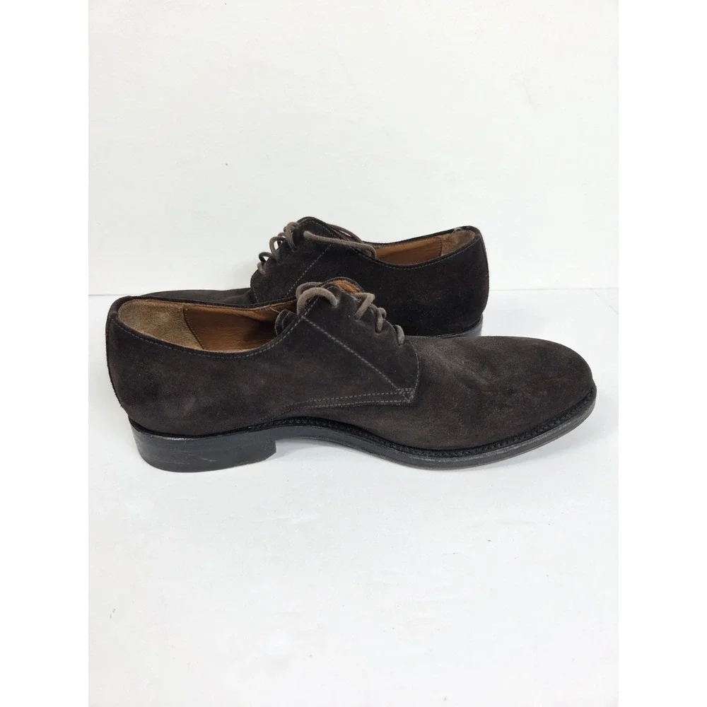 AQUATALIA Made In Italy Oxfords Brown Suede Shoes Size 8 Men